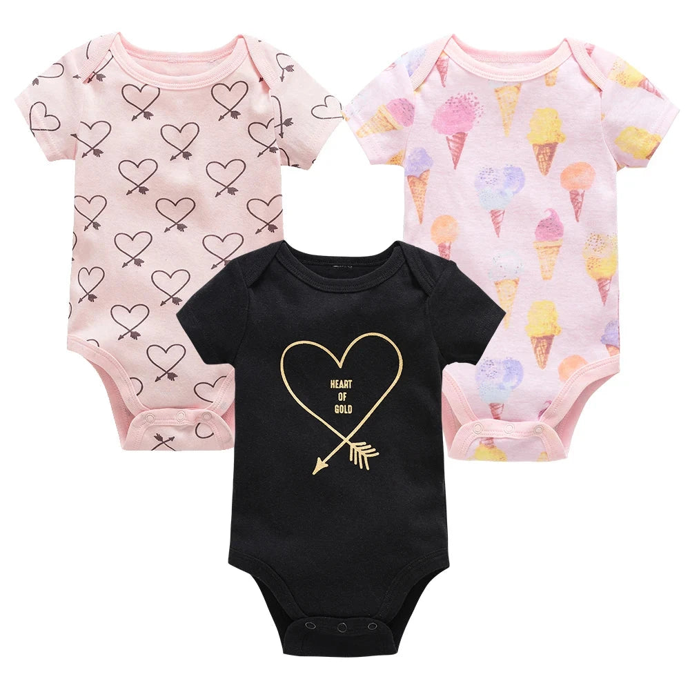 3/6 pcs a lot Baby Girls Clothes pour nouveaux Cotton Short Sleeve Girl Bodysuit 0-12 Months Newborn Boys Clothing Toddler Econic Blanks